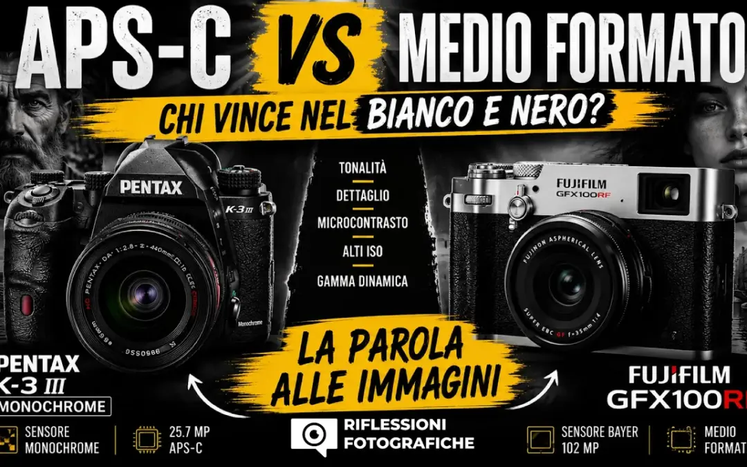 PENTAX K-3 III Monochrome vs FUJIFILM GFX100RF | Chi ha il miglior Bianco e Nero?
